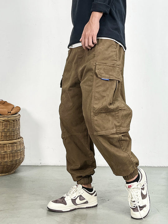 Herren Cargohose im Camouflage-Utility-Stil mit geradem Bein und robustem Canvas Nord Taschen
