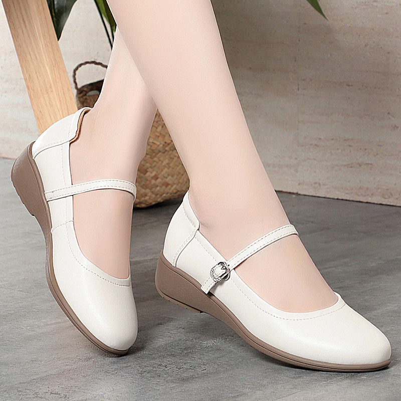 Damen Mary Jane Ballerinas mit komfortabler Sohle und elegantem Riemen
