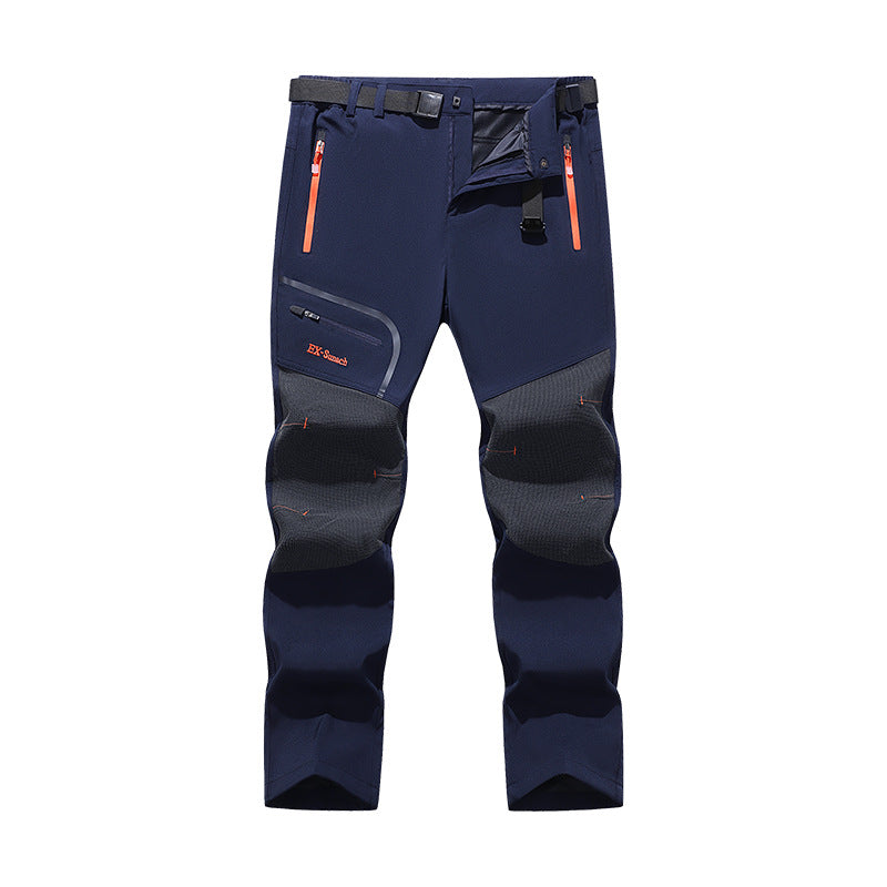 Herren Softshell-Outdoorhose mit verstärkten Kniepartien, Reißverschlusstaschen und elastischem Bund Nord Taschen