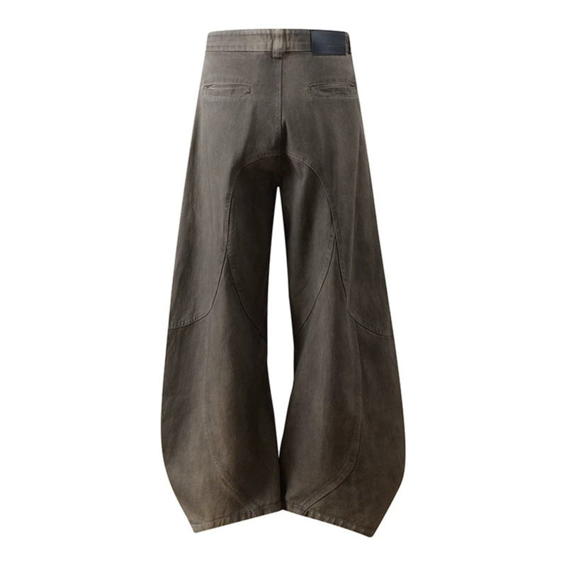 Damen Weite High‑Waist Culotte‑Hose mit ballonförmiger Silhouette und Zierpaneelen Nord Taschen