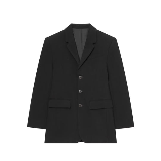 Damen Langer Blazer mit Reverskragen, tailliertem Schnitt und drei Knöpfen Nord Taschen