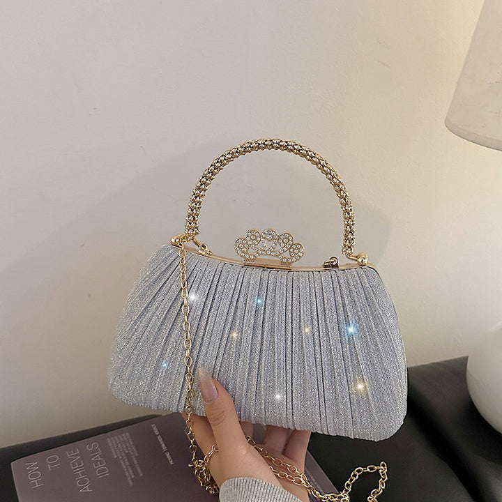 Damen Glamouröse Clutch-Tasche mit funkelndem Kettenhenkel Nord Taschen