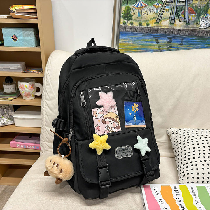 Damen stilvoller Rucksack mit transparentem Fach Nord Taschen