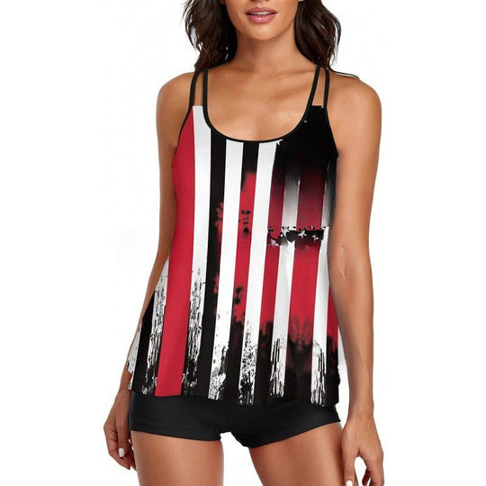 Damen Sportliches Tankini-Set mit bequemem Shorts und verstellbaren Trägern Nord Taschen