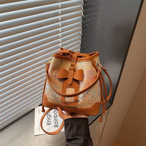 Damen Hobo-Tasche mit großem Schleifenakzent und verstellbarem Schulterriemen Nord Taschen