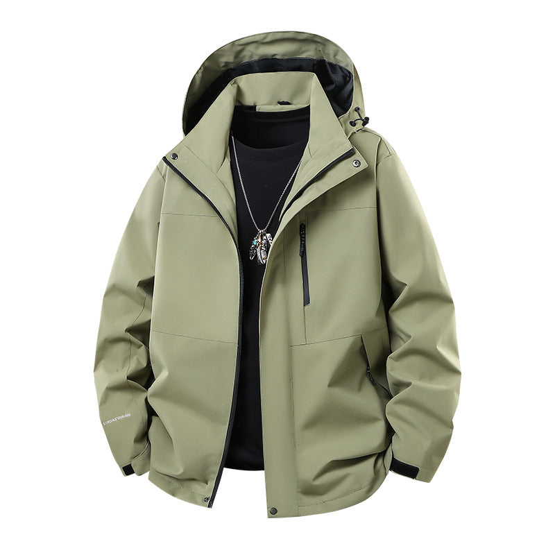 Herren Technische Softshell‑Regenjacke mit verschweißten Nähten, verstellbarer Kapuze und wasserabweisenden Reißverschlüssen Nord Taschen