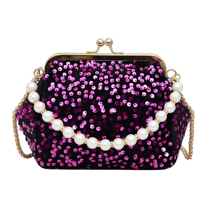 Damen Glamouröse Clutch mit Perlenakzenten Nord Taschen