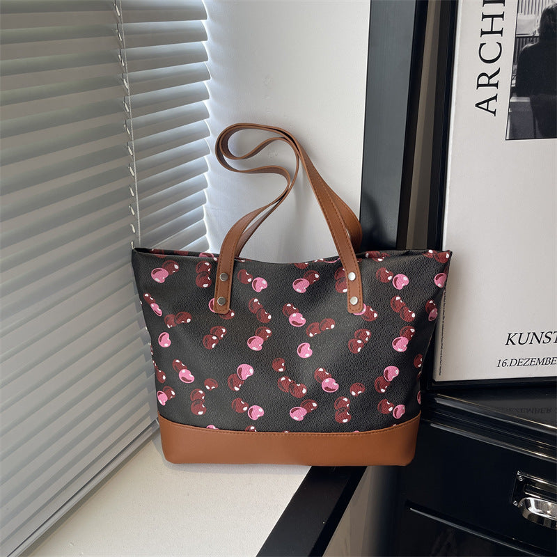 Damen Einkaufstasche mit verspieltem Erdbeerdesign und stabilen Tragegriffen Nord Taschen