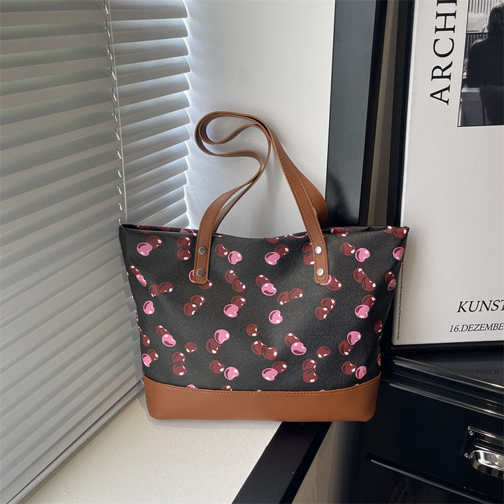 Damen Einkaufstasche mit verspieltem Erdbeerdesign und stabilen Tragegriffen Nord Taschen