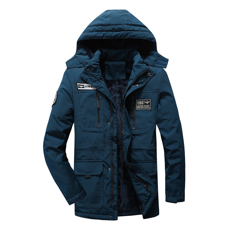 Herren Thermo-Fieldparka mit Sherpa-Innenfutter, Multifunktions‑Taschen und Kapuze Nord Taschen