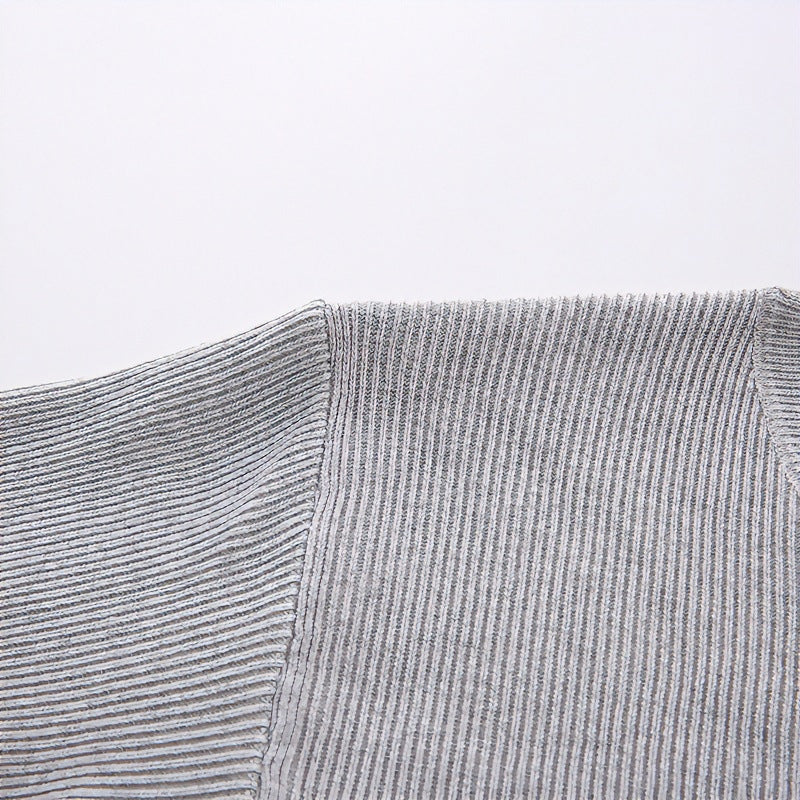 Unisex Oversized Rippen-Henley-Pullover mit verlängertem Rückensaum und 3-Knopf-Leiste Nord Taschen