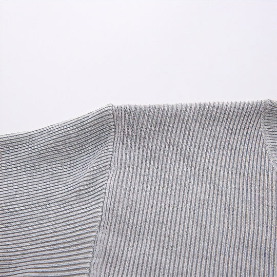 Unisex Oversized Rippen-Henley-Pullover mit verlängertem Rückensaum und 3-Knopf-Leiste Nord Taschen