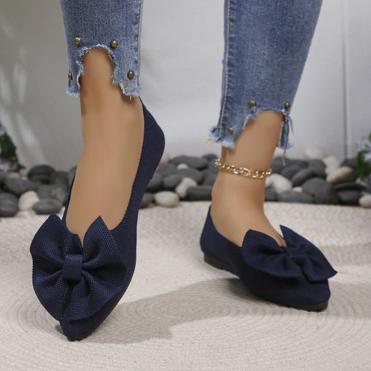 Damen Ballerinas mit dekorativem Schleifendetail und bequemem Fußbett