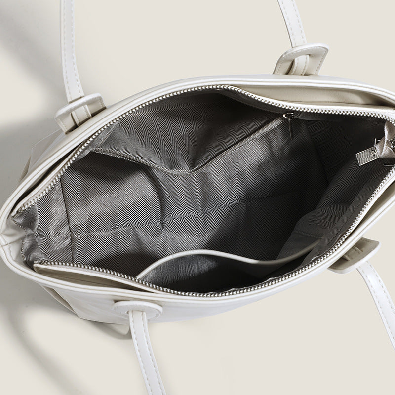 Damen geometrische Shopper-Tasche mit modernem Faltendesign Nord Taschen