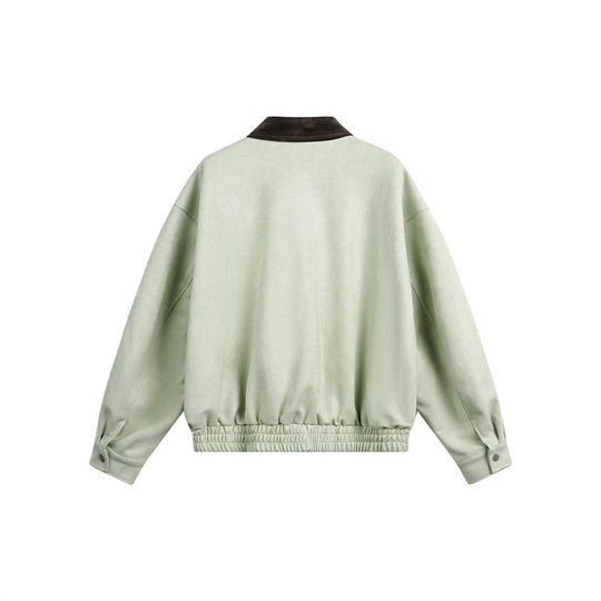 Unisex Kurz geschnittene Boxy-Blousonjacke mit Cordkragen und elastischem Bund Nord Taschen