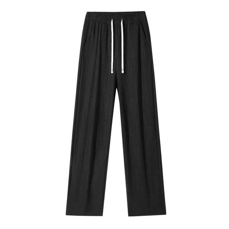 Damen weite Leinenoptik-Hose mit elastischem Bund, Tunnelzug & Seitentaschen Nord Taschen