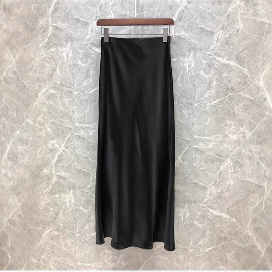 Damen Eleganter Midi-Rock aus hochwertigem Satin Nord Taschen