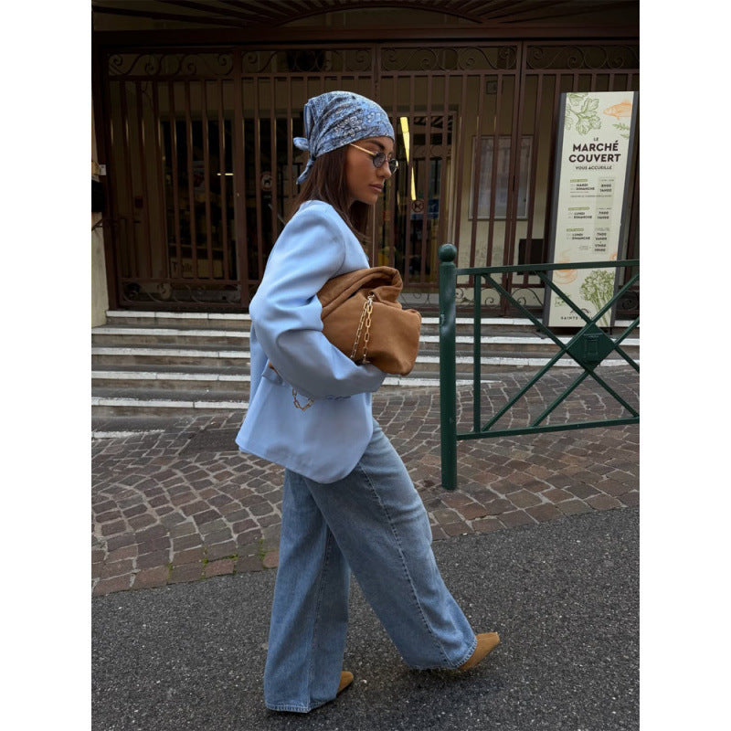 Damen Oversized-Longblazer mit kastiger Silhouette, soften Schultern und verlängertem Schnitt Nord Taschen