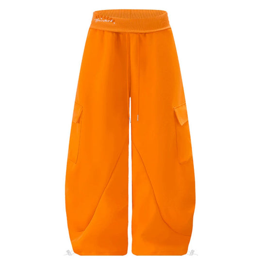 Damen Extraweite Cargo-Palazzo-Sweathose mit hohem Komfortbund und verstellbarem Saum Nord Taschen