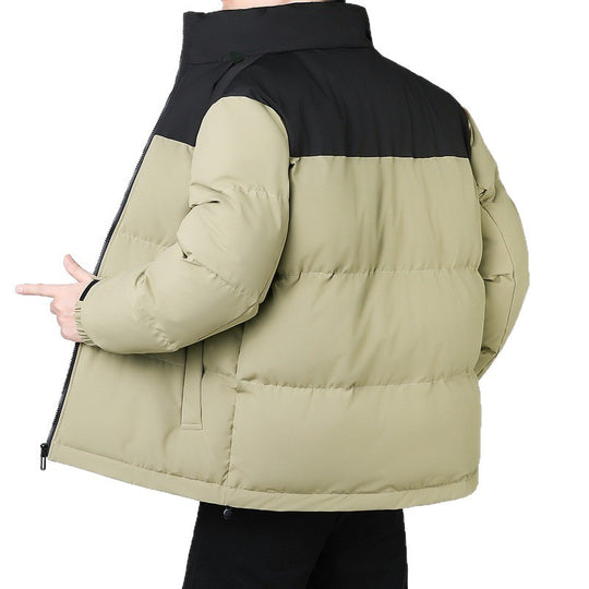 Herren Isolierte Winter-Steppjacke mit geometrischer Ton-in-Ton‑Steppung und hohem Stehkragen Nord Taschen