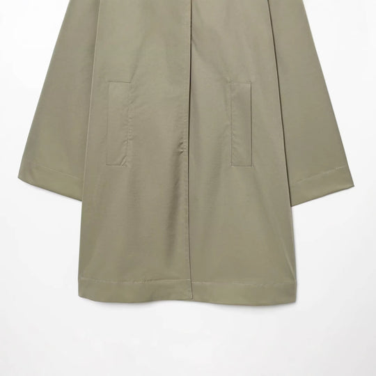 Damen Weitgeschnittener Cape‑Mantel mit verdeckter Knopfleiste und aufgesetzten Taschen Nord Taschen