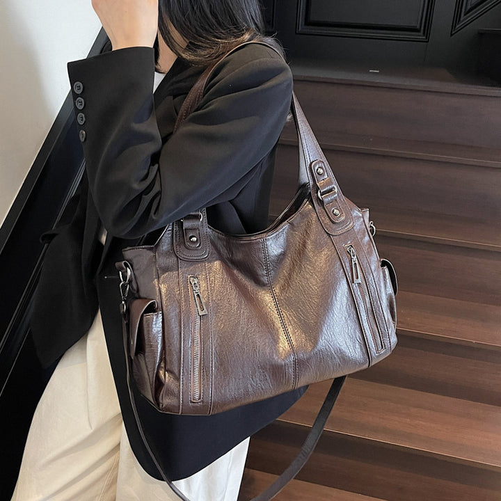 Damen Hobo-Tasche aus hochwertigem Kunstleder mit vielseitigem Innenfächersystem Nord Taschen