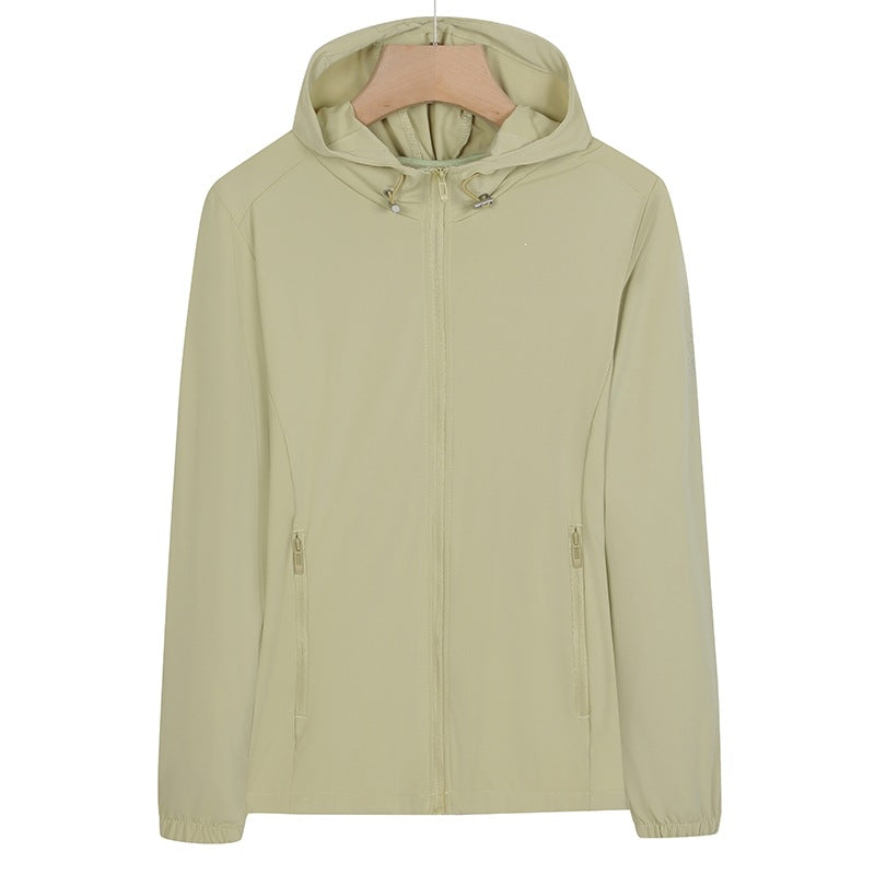 Unisex Leichte wind- und wasserabweisende Kapuzen‑Übergangsjacke mit durchgehendem Reißverschluss, Reißverschlusstaschen & elastischen Bündchen Nord Taschen