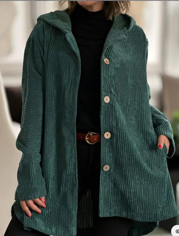 Hooded Casual-Jacke mit Fronttaschen