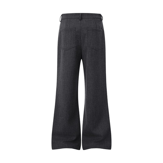 Damen Weite High‑Waist Culotte-Hose aus strukturierter Wollmischung Nord Taschen