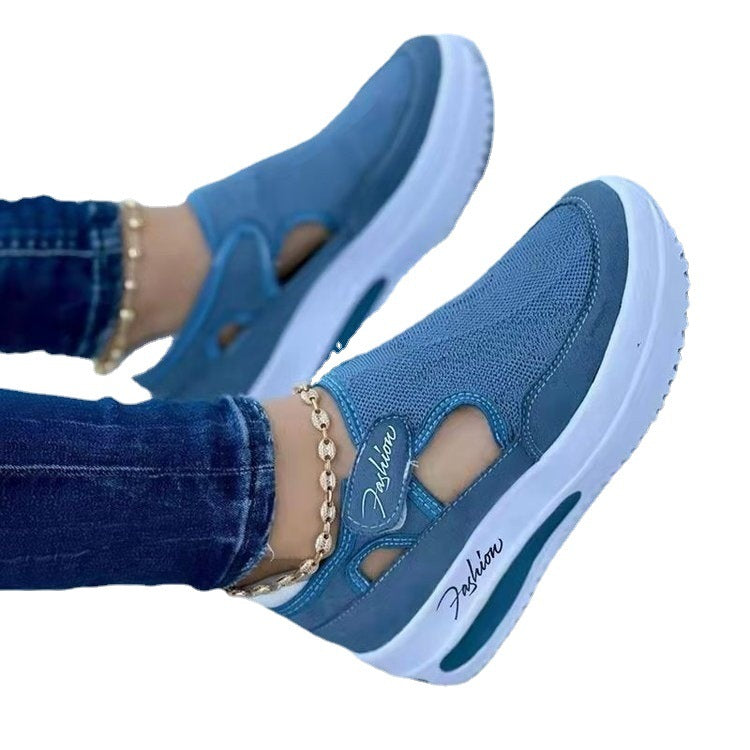 Damen  atmungsaktive Plateausneaker mit Klettverschluss und integrierter Luftdämpfung Nord Taschen
