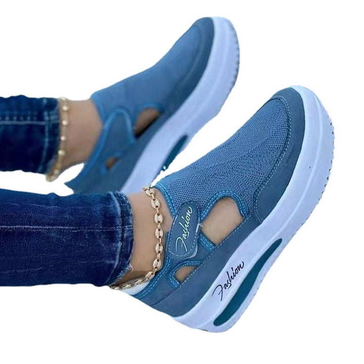 Damen  atmungsaktive Plateausneaker mit Klettverschluss und integrierter Luftdämpfung Nord Taschen