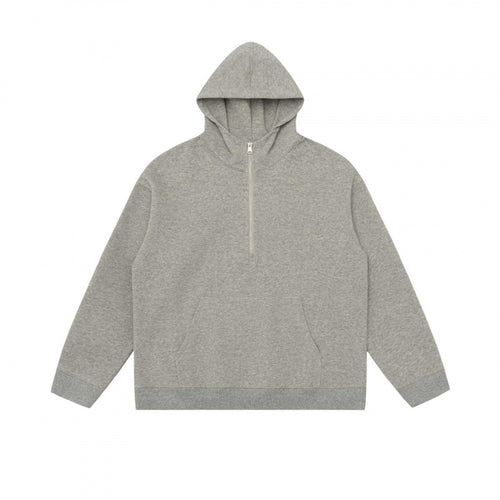Unisex Kapuzen-Halbzip-Sweatshirt mit Kängurutasche und Rippbündchen Nord Taschen