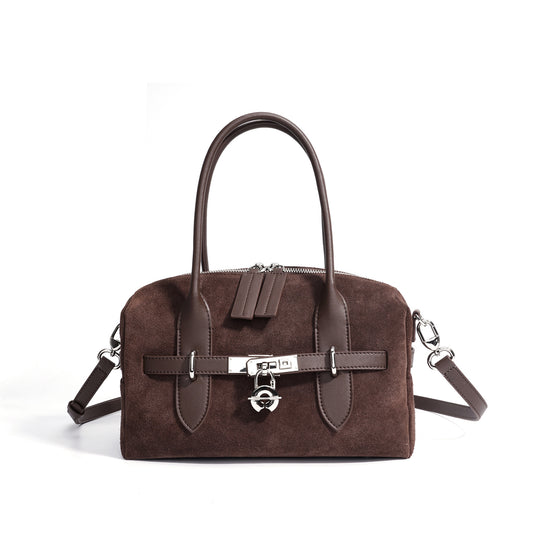 Damen modische Handtasche aus feinem Wildleder mit verstellbarem Schulterriemen Nord Taschen