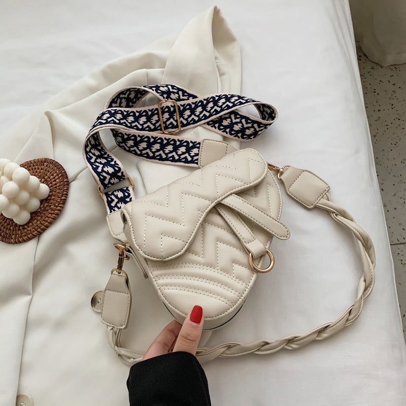 Damen modische Schultertasche mit geflochtenem Riemen Nord Taschen