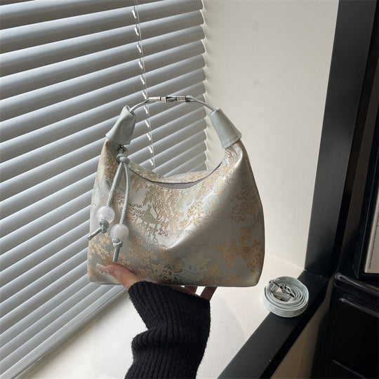 Damen hochwertige Umhängetasche mit floralen Stickereien Nord Taschen