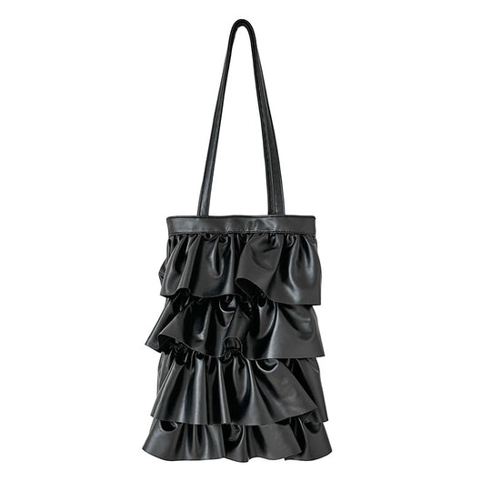 Damen Tragetasche mit geschichtetem Rüschendesign Nord Taschen