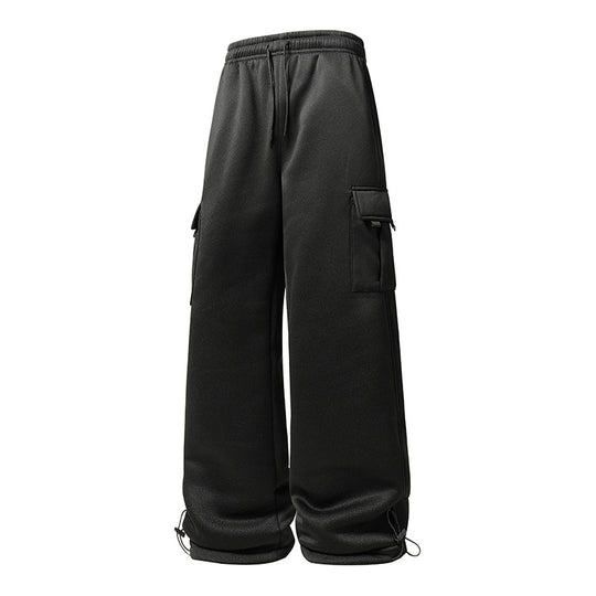 Herren Weite Cargo-Jogginghose mit Thermofleece, Tunnelzugbund & verstellbaren Beinabschlüssen Nord Taschen