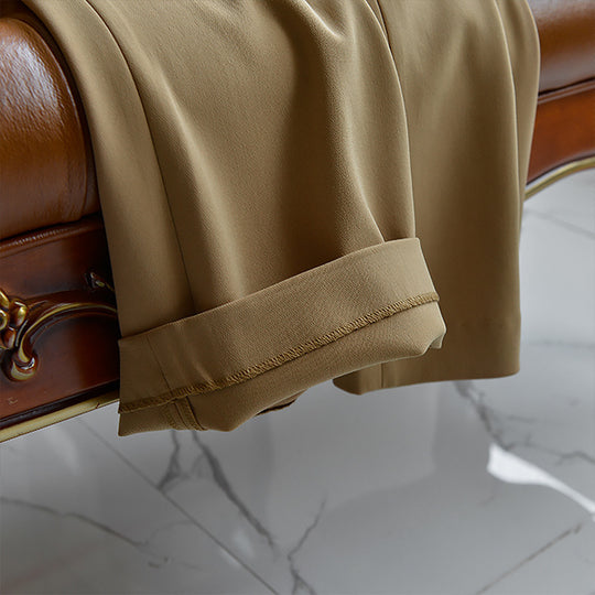 Damen Hochtaillierte ausgestellte Breitbein-Schlaghose aus Stretch-Crepe mit verdecktem Verschluss und Eingrifftaschen Nord Taschen