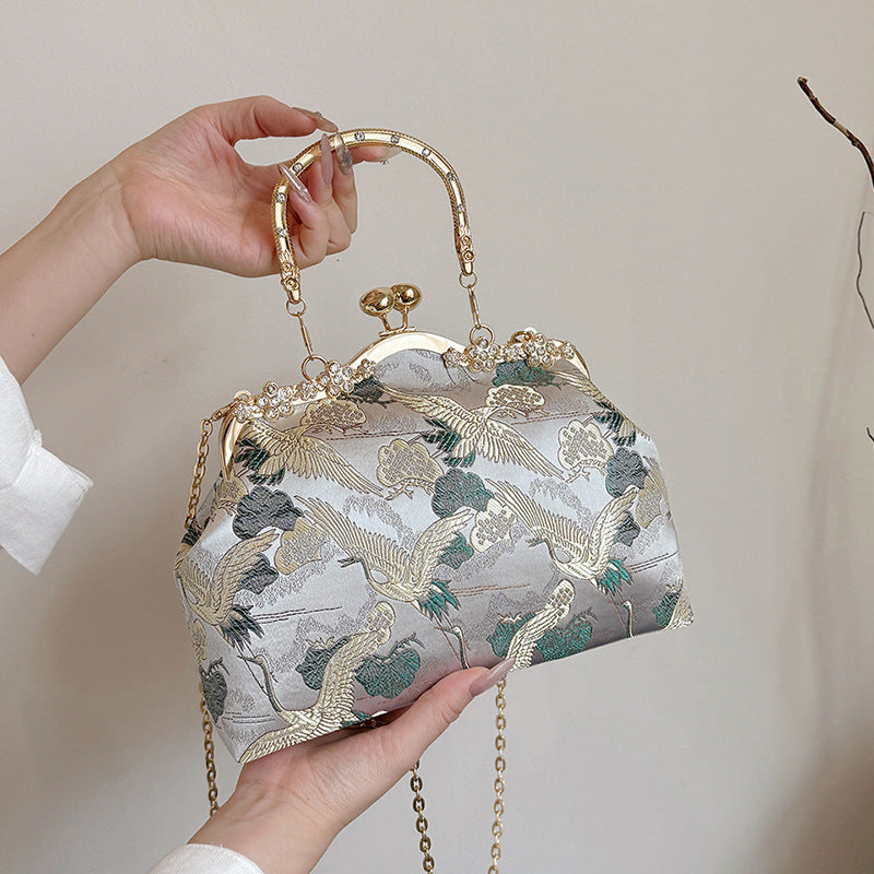 Damen elegante Handtasche mit aufwendigem Vogel-Design Nord Taschen