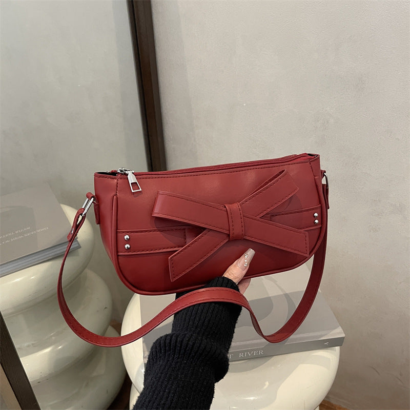 Damen modische Umhängetasche mit dekorativem Schleifendetail Nord Taschen