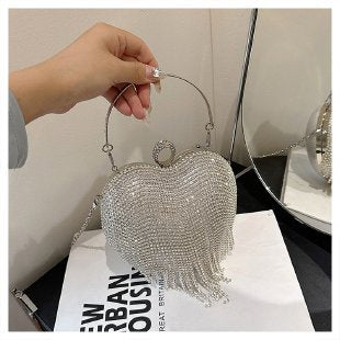 Damen glamouröse Clutch mit funkelnden Strasssteinen Nord Taschen