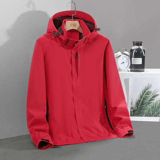 Herren Leichte Softshell-Kapuzenjacke mit verdecktem Reißverschluss und winddichter Membran Nord Taschen