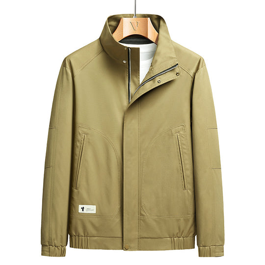 Herren Leichte Softshell-Übergangsjacke im Utility-Minimalstil mit hochschließendem Stehkragen und verdecktem Reißverschluss Nord Taschen