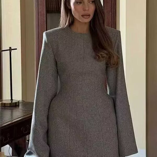 Damen Kurzmantel mit taillierter Glocken‑Silhouette und Wiener Nähten Nord Taschen