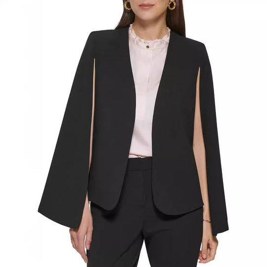 Damen Cape-Blazer-Set im Tailoring mit Cape-Ärmeln und schmaler Anzughose Nord Taschen