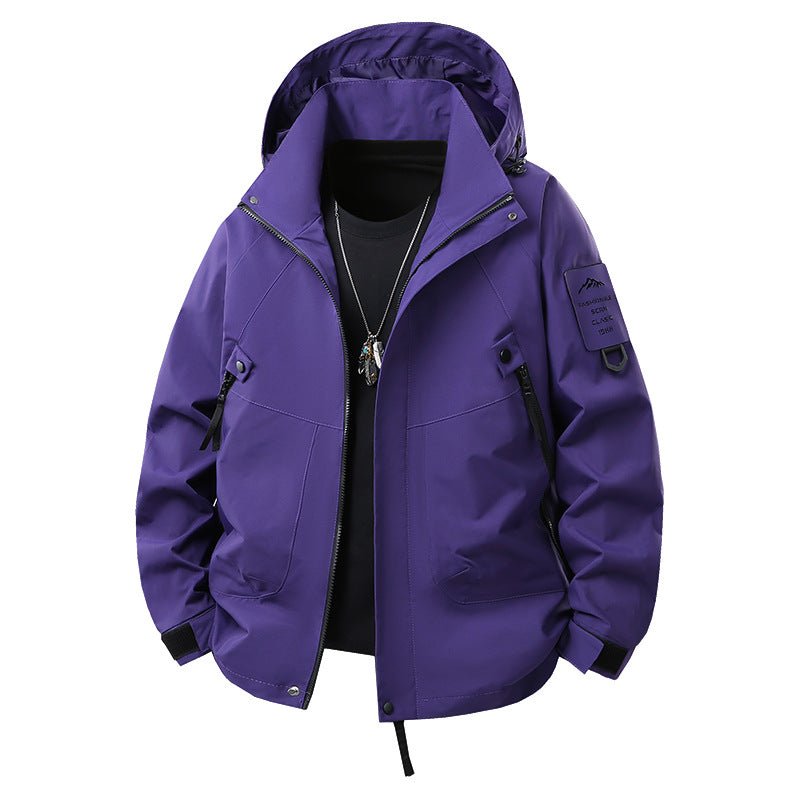 Herren Technische Kapuzen-Softshelljacke mit wasserabweisender Membran, Reißverschluss‑Taschen und verstellbarem Bund Nord Taschen