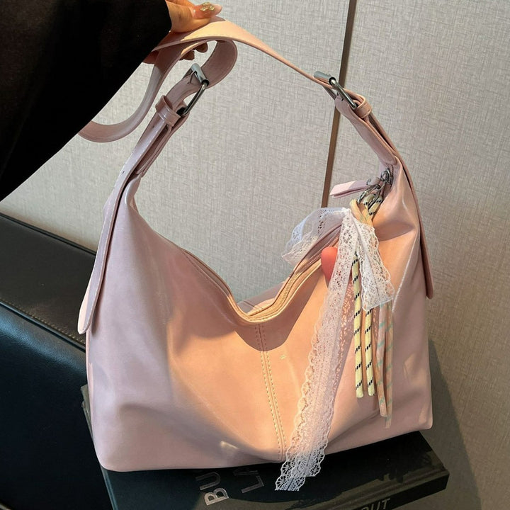 Damen Schultertasche mit verspieltem Dekor und verstellbarem Gurt Nord Taschen