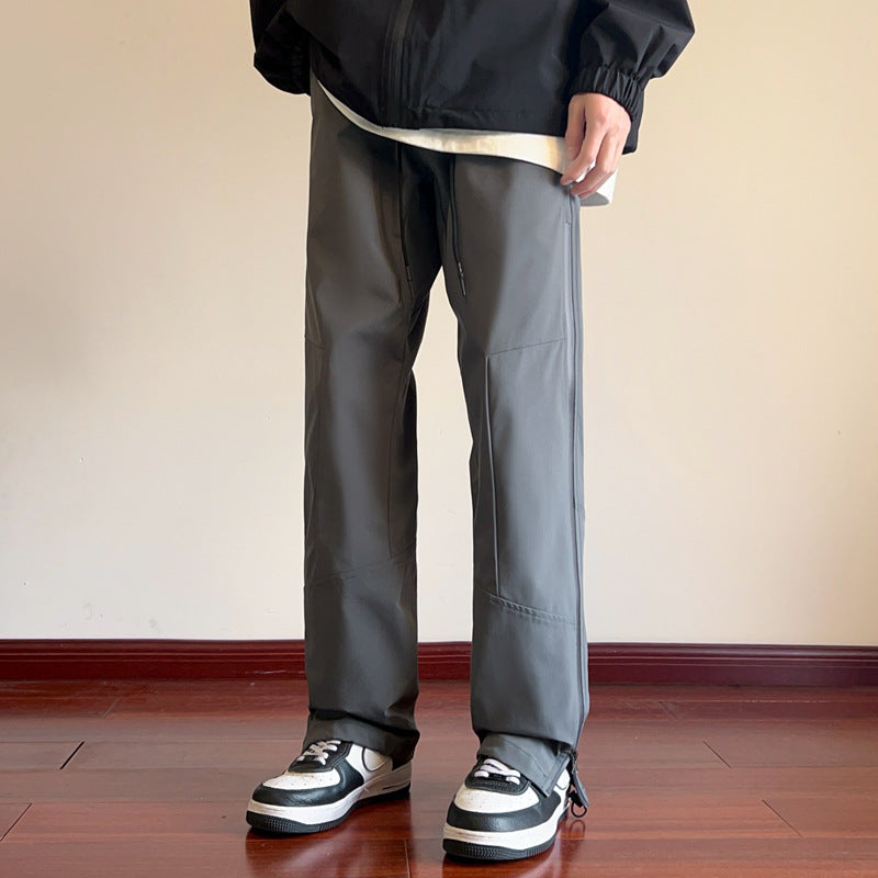Herren Wasserabweisende Tech-Hose mit geradem Bein, verstärkten Kniepartien & Tunnelzug Nord Taschen