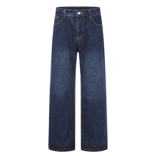 Damen High‑Waist Jeans mit weitem Bein, Fünf‑Taschen und lockerem Schnitt Nord Taschen