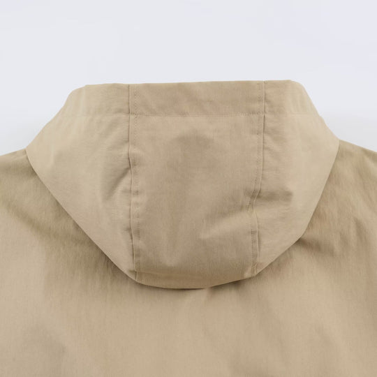 Damen Leichte Kapuzenjacke im Cropped-Oversize-Schnitt mit Tunnelzugsaum und verdecktem Reißverschluss Nord Taschen